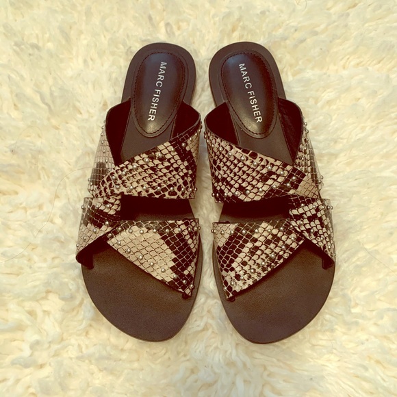 Marc Fisher Shoes - MARC FISHER SNAKESKIN SANDALS